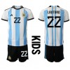 Baby Fußballbekleidung Argentinien Lautaro Martinez #22 Heimtrikot WM 2022 Kurzarm (+ kurze hosen)